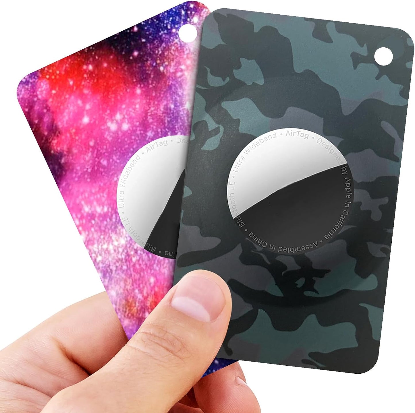 2 Pack Ultra Thin Wallet Holder Card Case for Apple AirTag, Lightweight GPS Tracker Cover for Wallet, Purse, Handbag, Keys, Clutch Bag