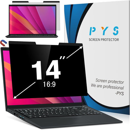 PYS Magnetic Laptop Privacy Screen Filter 15.6 Inch 16:9 - Detachable Computer Screen Privacy Shield, Anti-Glare Blue Light, Removable 15.6" Screen Protector for Lenovo, HP, Dell, Acer, ASUS