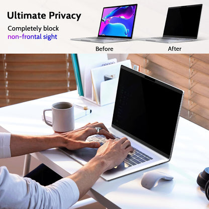 Peslv Magnetic Privacy Screen for Surface Laptop 6/5/4/3/2/1 13.5 Inch, Removable Anti Blue Light Glare Filter, Black Security Private Apy Block Protector
