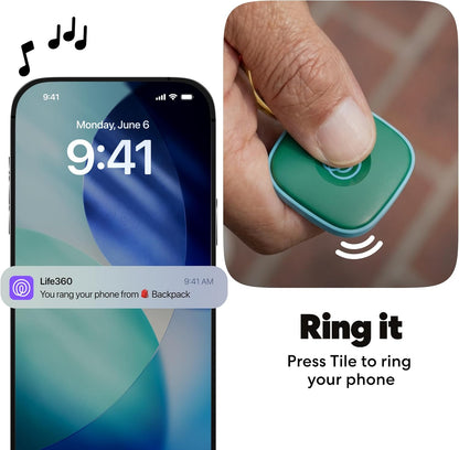 Life360 Tile - Bluetooth Tracker, Keys Finder and Item Locator for Keys, Bags and More. Phone Finder. Both iOS and Android Compatible. 2-Pack (Black/White)