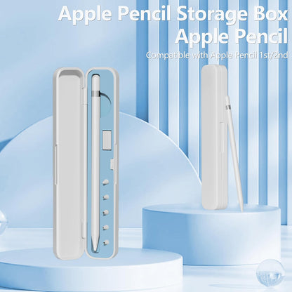 Inesore Pencil Case Compatible with Apple Pencil Pro/1st/2nd Gen/USB-C,Contain 5 Pack for Apple Pencil Tips Replacement Accessories (Purple Silicone Card Slot)