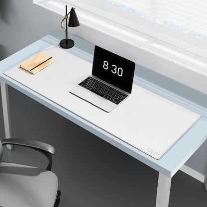Cacoy 36" x 20" Leather Desk Mat for Home Office, Extra Large PU Leather Desk Pad Blotters, Waterproof Computer Keyboard Mat, Extended Gaming Mouse Pad, Desk Protector for Desktop and PC Laptop, Black