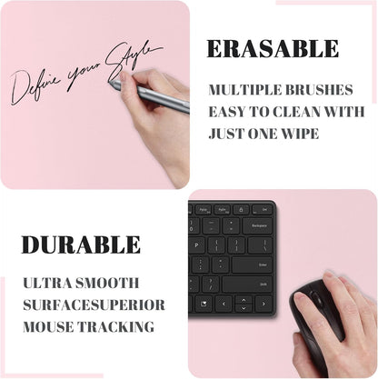 Dry Erase Desk Mat, Waterproof Desk Pad, Erasable Writing White Board for Making Plans, Non-Slip Large Desktop Protector for Office, Home, School 31"x13" (Blue)