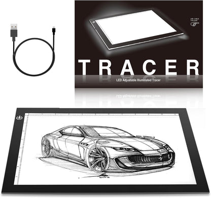 ME456 A4 LED Light Box 9x12 Inch Light Pad Only 5mm Ultra-Thin USB Power Light Table for Tracing, Tattoo Transferring, Drawing, Streaming, Sketching, Animation, Stenciling, Diamond Art Painting