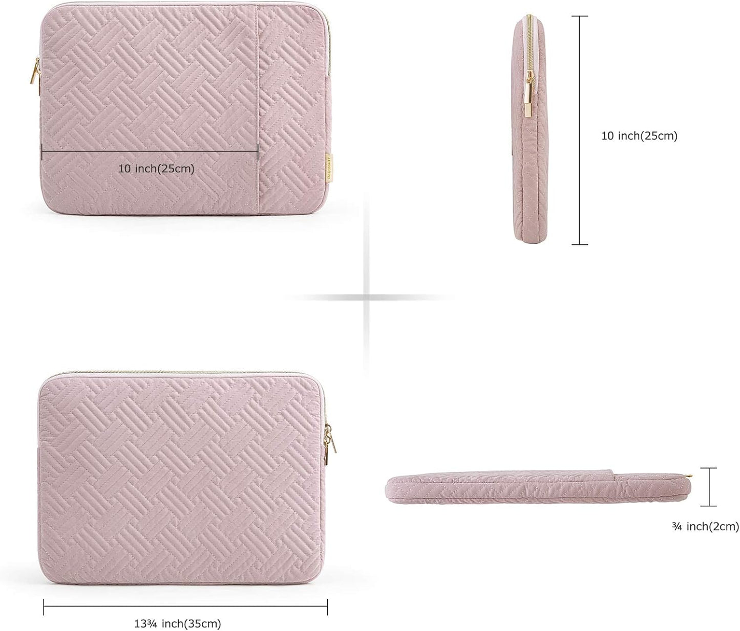 BAGSMART Laptop Sleeve Bag Compatible with MacBook Air/Pro, 13-13.3 inch Notebook, Compatible with MacBook Pro 14 Inch, MacBook Air M2 Sleeve 13 Inch, Repellent Protective Case with Pocket, Pink