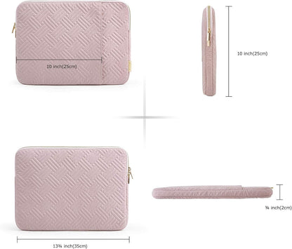 BAGSMART Laptop Sleeve Bag Compatible with MacBook Air/Pro, 13-13.3 inch Notebook, Compatible with MacBook Pro 14 Inch, MacBook Air M2 Sleeve 13 Inch, Repellent Protective Case with Pocket, Pink