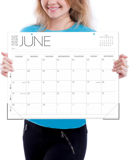 Guasslee Desk Calendar 2026-2027(Jun. 2026 - Dec. 2027), 19-Month School Year Compact Desktop & Wall Calendar, 14" x 11" Thick Paper Monthly Planner for Small Space, Home Office, Dorm & School