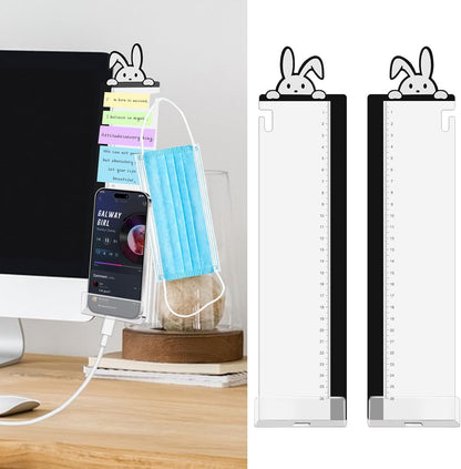 Office Desk Accessories 2pcs Multifunction Computer Monitor Memo Board - Transparent Computer Side Panel Memo Creative Monitor Side Panel Suitable for Office Home Desktop