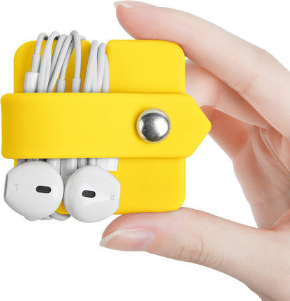 Headphone Case Cord Organizer Earbuds Holder Earphones Case Wrap Winder Headset Keeper Cord Manager Cable Organizer Black | Cord Organizer