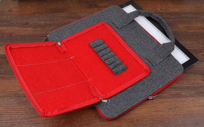Felt Case Painting Carrying Laptop Case Shockproof Storage Led Light Pad Bag 14.5 x 10.75 Inch Painting Board Leaf Look Weeding Light Box Tools Accessories (For Small Size Light Pad)