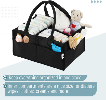 Mr. Pen- Baby Diaper Caddy Organizer, Gray, Medium, Nursery Storage Bin and Car Organizer for Diapers and Baby Wipes