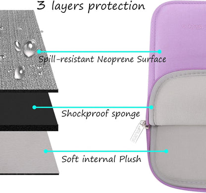 MOSISO Laptop Case 13.3 inch, 13-13.3 inch Laptop Sleeve Bag Compatible with MacBook Air/Pro 13/Pro 14 M5 M4 M3 M2 M1, HP Dell ASUS Lenovo, Neoprene Computer Sleeve Bag with Small Case, Baby Pink - Colors A