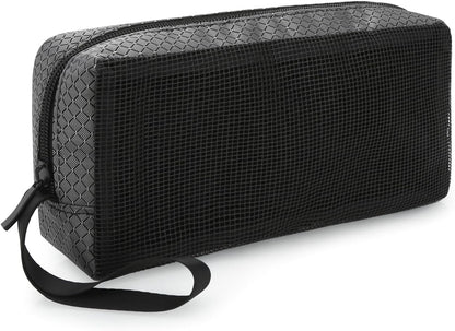 E-Tree Mesh Tech Organizer Pouch – Large Travel Electronics Bag with Handle Strap & Mesh Window, Cable Cord Accessories Case for Charger, Earbuds, USB, Gadgets – Laptop Bag Insert for Men Women