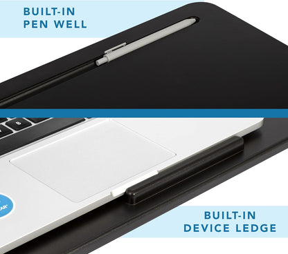 LAPGEAR Compact Lap Desk – Fits Up to 14″ Laptops – Charcoal – Style No. 43105