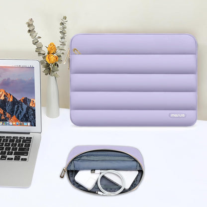 MOSISO Laptop Case 13.3 inch,13-13.3 inch Puffy Laptop Sleeve Compatible with MacBook Neo/Air 13.6 M5 M4 M3 M2 M1/Pro 13/14,HP Dell ASUS Lenovo,Polyester Horizontal Bag with Small Case, Sand