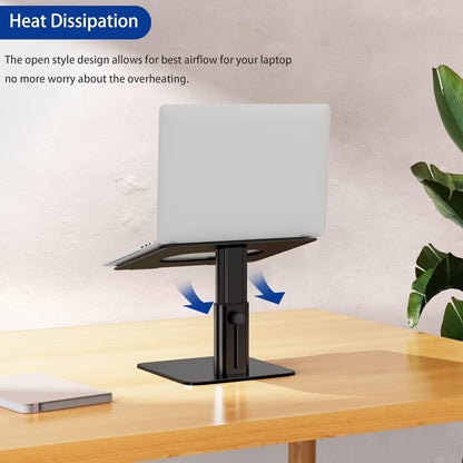 BESIGN LSX6N Laptop Stand, Ergonomic Adjustable Notebook Riser, Computer Holder, Laptop Mount Compatible with 10-15.6" Laptops, Black