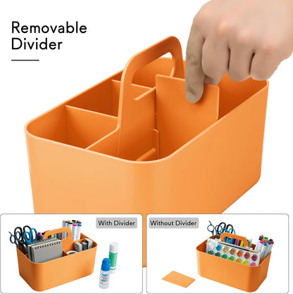 Tiawudi 2 Pack Caddy Organizer with Handle, Portable Plastic Caddy, Storage Organization for Cleaning, Bath, Makeup, Art, Craft, Stationery, Classroom and Office, Tote Organizer