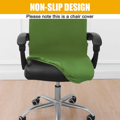 Smiry Stretch Printed Office Chair Armrest Covers, 2 Pcs Soft Fit Removable Washable Computer Desk Chair Arm Covers Protector, Black