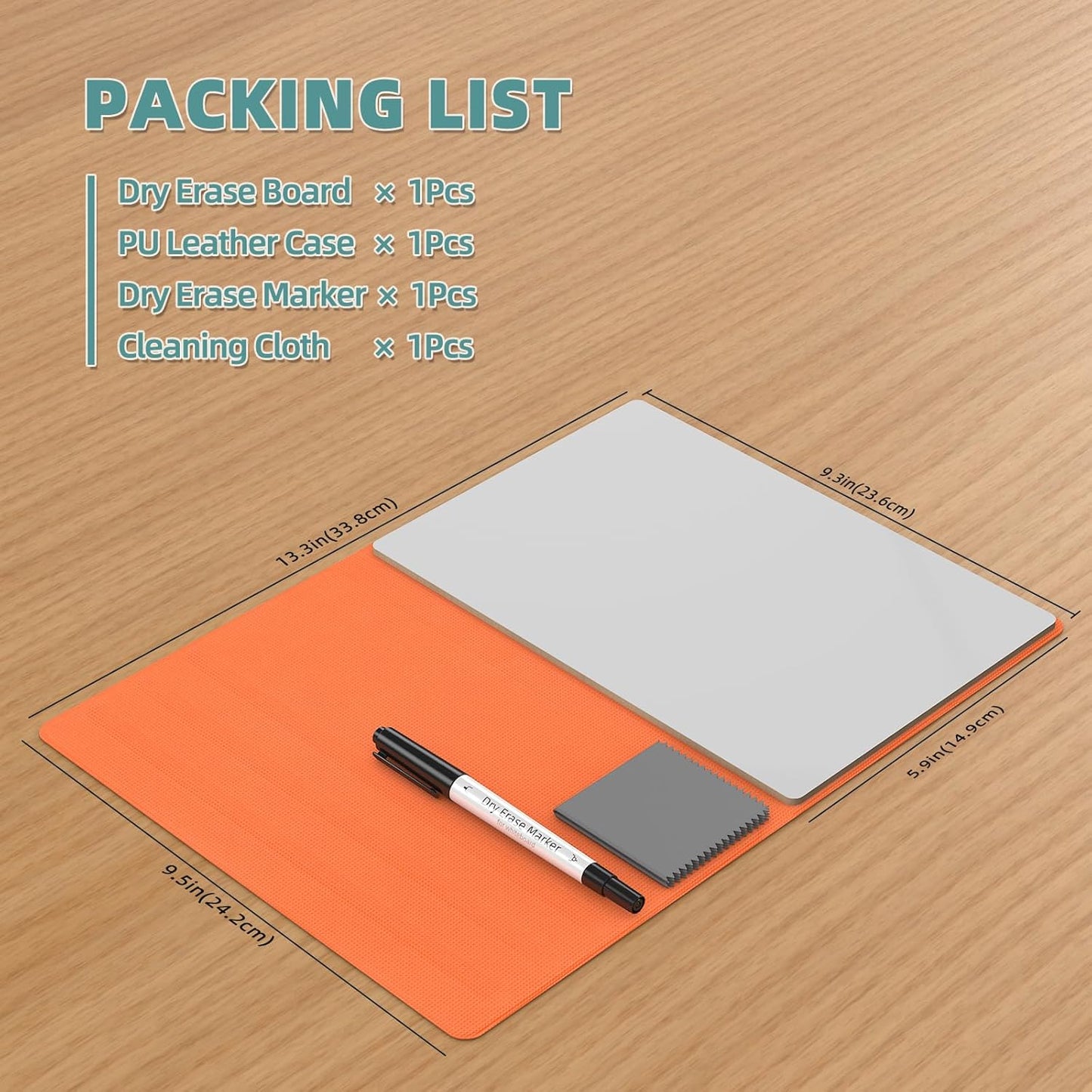 Portable Small White Board,Reusable Dry Erase Board with Stand,Desktop Whiteboard for Office Meeting Bussiness Home 9" x 6" with Marker, Wipe Cloth (Black)