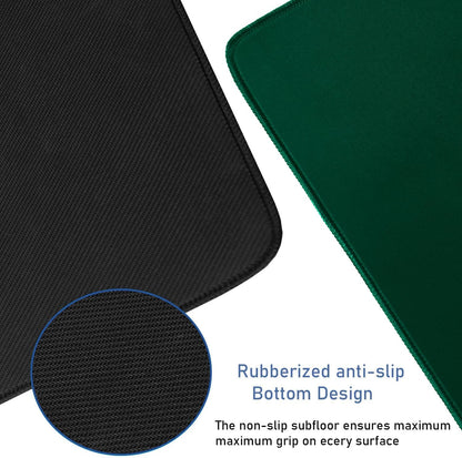 Large Extended Gaming Mouse Pad with Stitched Edges, (31.5X15.7In) Durable Non-Slip Natural Rubber Base, Waterproof Computer Keyboard Pad Mat for Esports Pros/Gamer/Desktop/Office/Home-Black