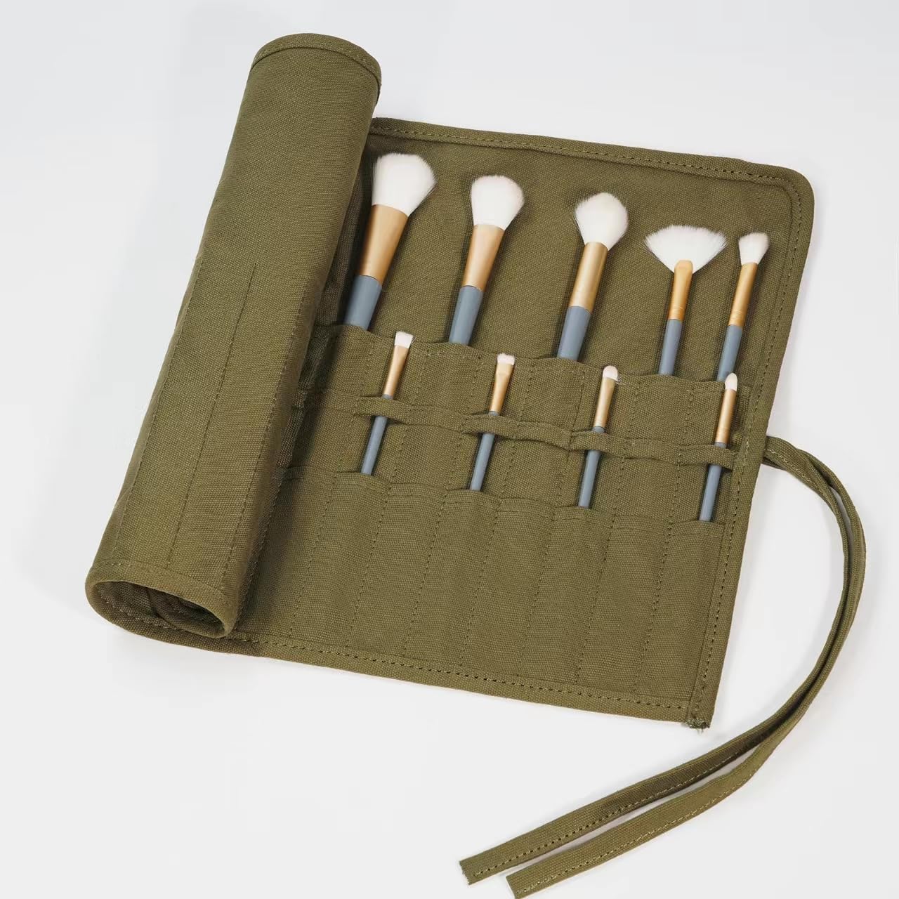 ECHSRT Paint Brush Holder Roll Up Case Storage for Artist Acrylic Oil Watercolor, Holders and Organizers 30 Slots，Black