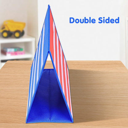EAMAY Magnetic Desktop Tabletop Stands Pocket Chart Foldable Small Dry Erase Board Classroom Tool for Kids Education (12W*15L, Magnetic)