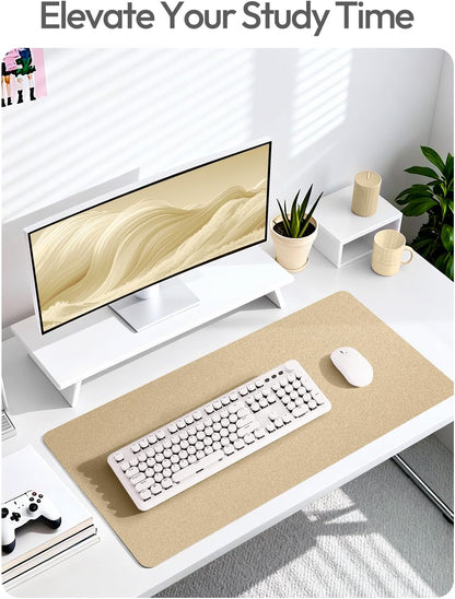 YSAGi Leather Desk Protector, Office Mat, Large Mouse Mat, Non-Slip PU Leather Blotter, Laptop Desk Mat, Waterproof Writing Pad for Office and Home (Black, 31.5" x 15.8") - Colors B