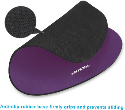 TECKNET Ergonomic Mouse Pad with Wrist Rest, Soft Mousepad with Massage Design, Memory Foam and Non-Slip PU Base for Pain Relief, Gaming Mouse Pad for Desk, Home, Office, 12x8 Inches, Black