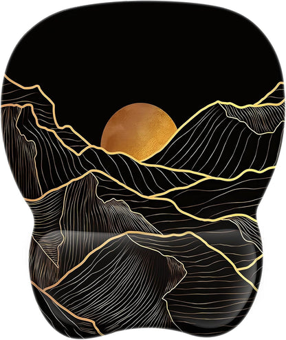 EooCoo Ergonomic Mouse Pad with Wrist Support, Mousepad with Memory Foam Wrist Rest and Non-Slip Base for Computer, Cafe, Home & Office, 9.64 x 8.26 in Office Desk Accessories