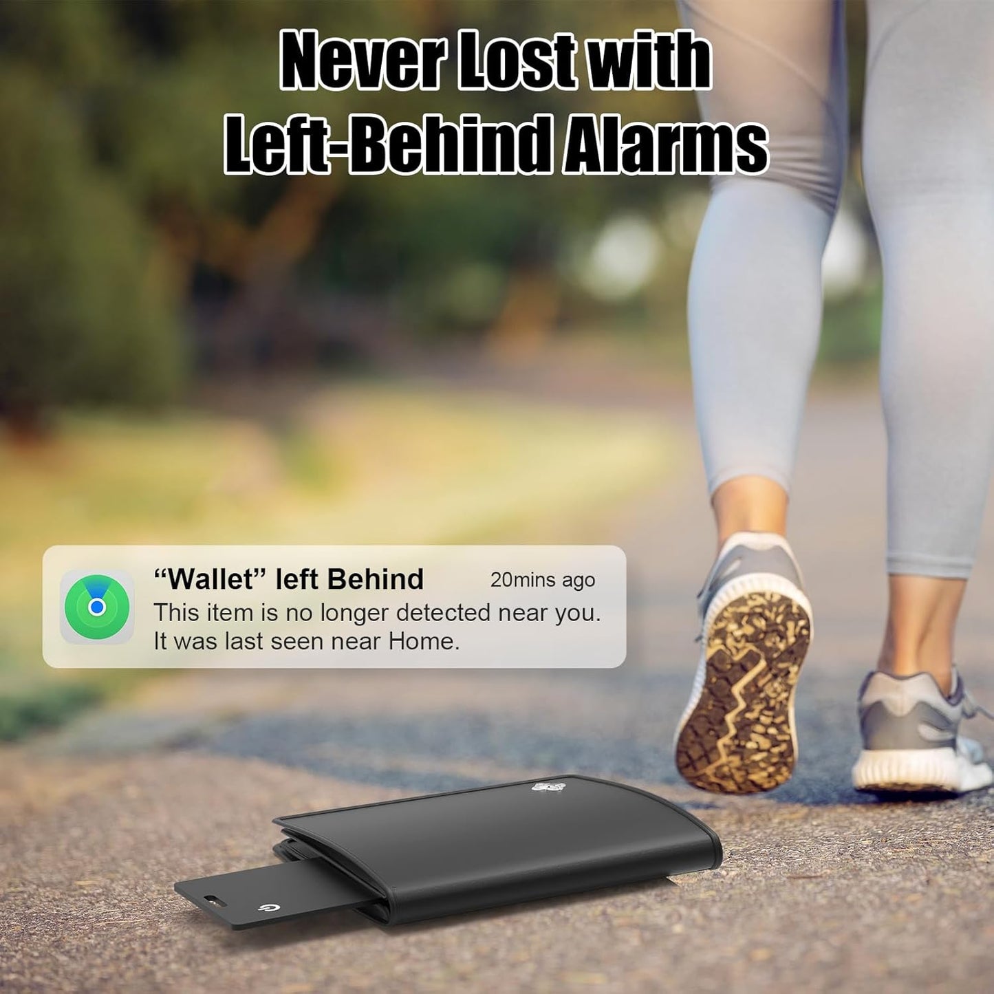 Fathers Day Dad Gifts, Ultra-Thin Wallet Tracker Card, Rechargeable 0.094in IP68 Waterproof Bluetooth Tracker for Wallets, Passport, Work with Apple Find My, Card Locator(iOS Only)