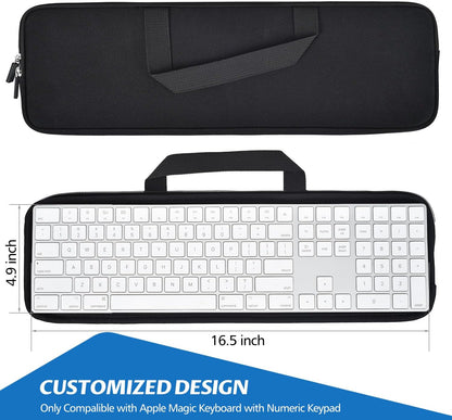CASEDAO Magic Keyboard Sleeve Case, Padded Shockproof Protective Bag for 2024 Apple iMac 24 inch M4 M3 Magic Keyboard w/out Touch ID A2449 A2450,Wireless Magic Keyboard 2 MLA22LL/A A1644 Pouch for Mac