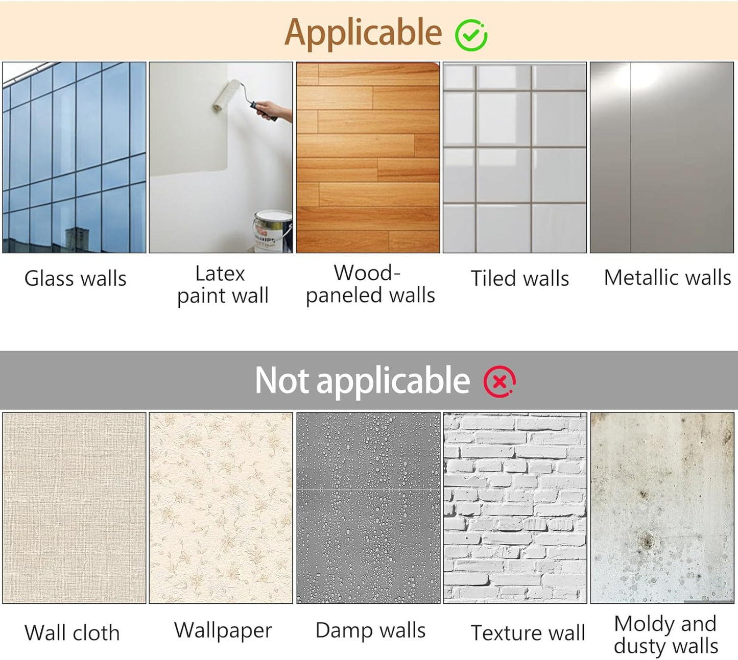 5 Packs Cork Board Tiles, Cork Bulletin Board Tiles for Walls Self-Adhesive Corkboards 12x8.3 Inches Bulletin Boards Squares for Home Office School Decor 1mm/0.04 Inches Thickness
