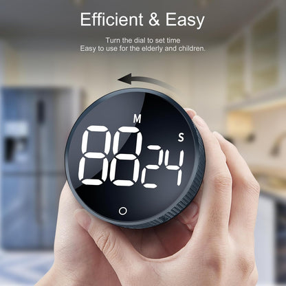 AVINIA Digital Kitchen Timers, Visual timers Large LED Display Magnetic Countdown Countup Timer for Classroom Cooking Fitness Baking Studying Teaching, Easy for Kids and Seniors White