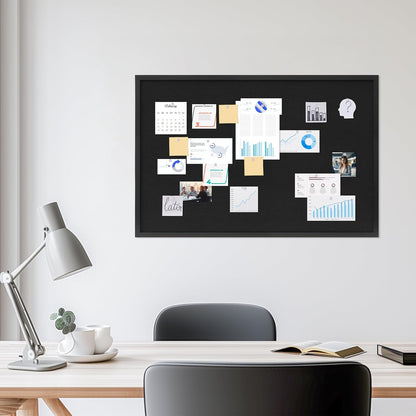 DAHAPYBOO Cork Board with Linen White,Bulletin Board 17"x12" Hanging Corkboards for Office Home School Message Board or Vision Board Decoration.