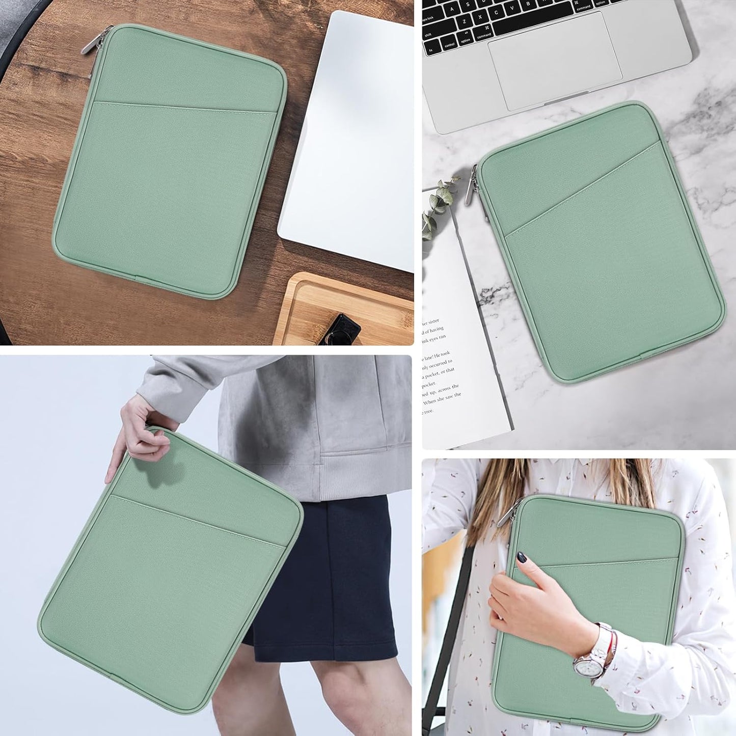 MoKo 9-11 Inch Tablet Sleeve Case, Fits New 11inch iPad Air M4/Pro M5, iPad A16 11", i-Pad 10/9/8/7th/Air 5/4th 10.9"/10.2", Tab S9/S8 11", Protective Bag Carrying Case with Pocket, Dark Gray