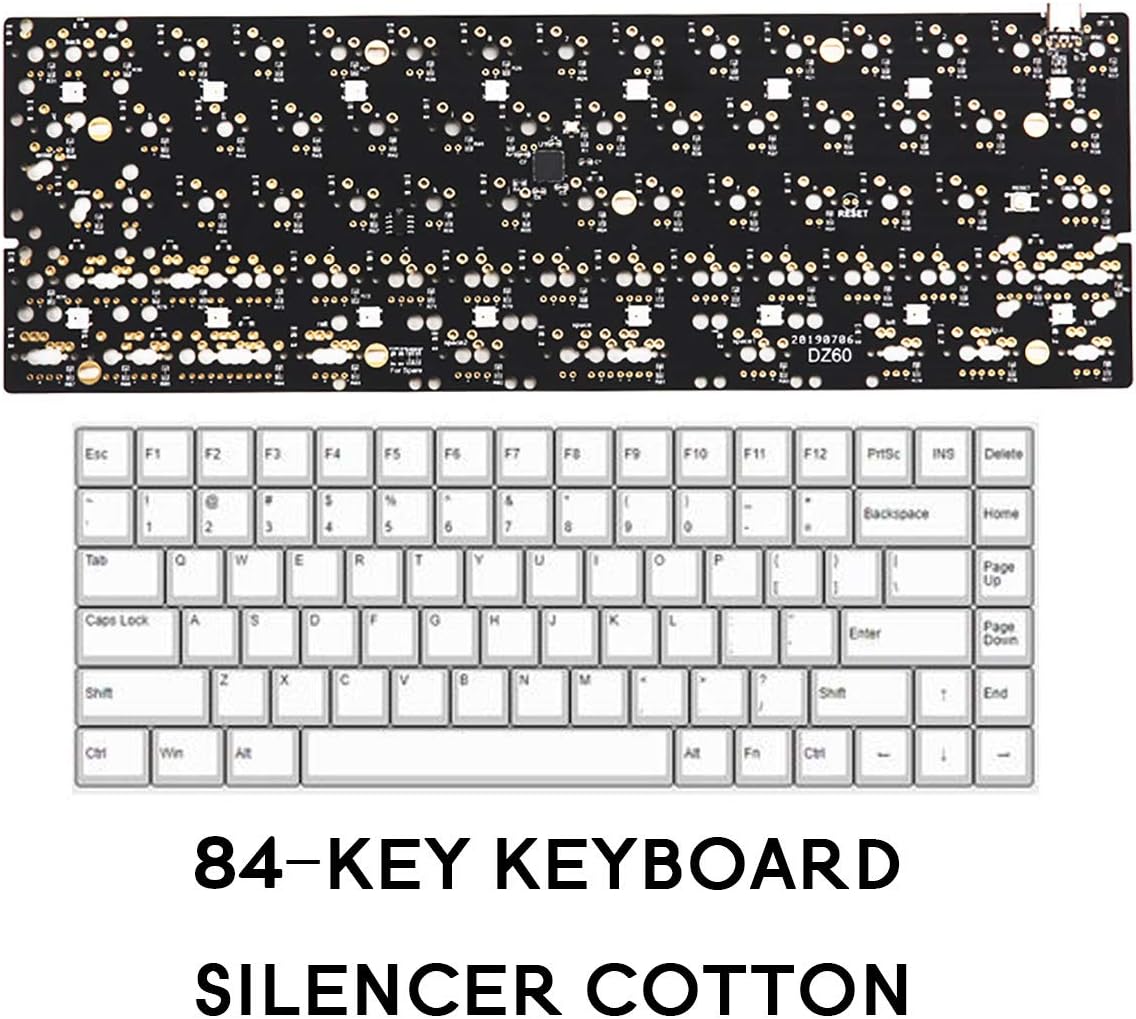 Switch Sound Dampeners Sheet Keyboard Soft Landing Pads Dimple Foam Sponge (84 Layout)
