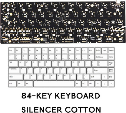 Switch Sound Dampeners Sheet Keyboard Soft Landing Pads Dimple Foam Sponge (84 Layout)