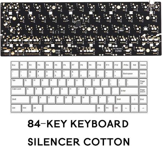 Switch Sound Dampeners Sheet Keyboard Soft Landing Pads Dimple Foam Sponge (84 Layout)