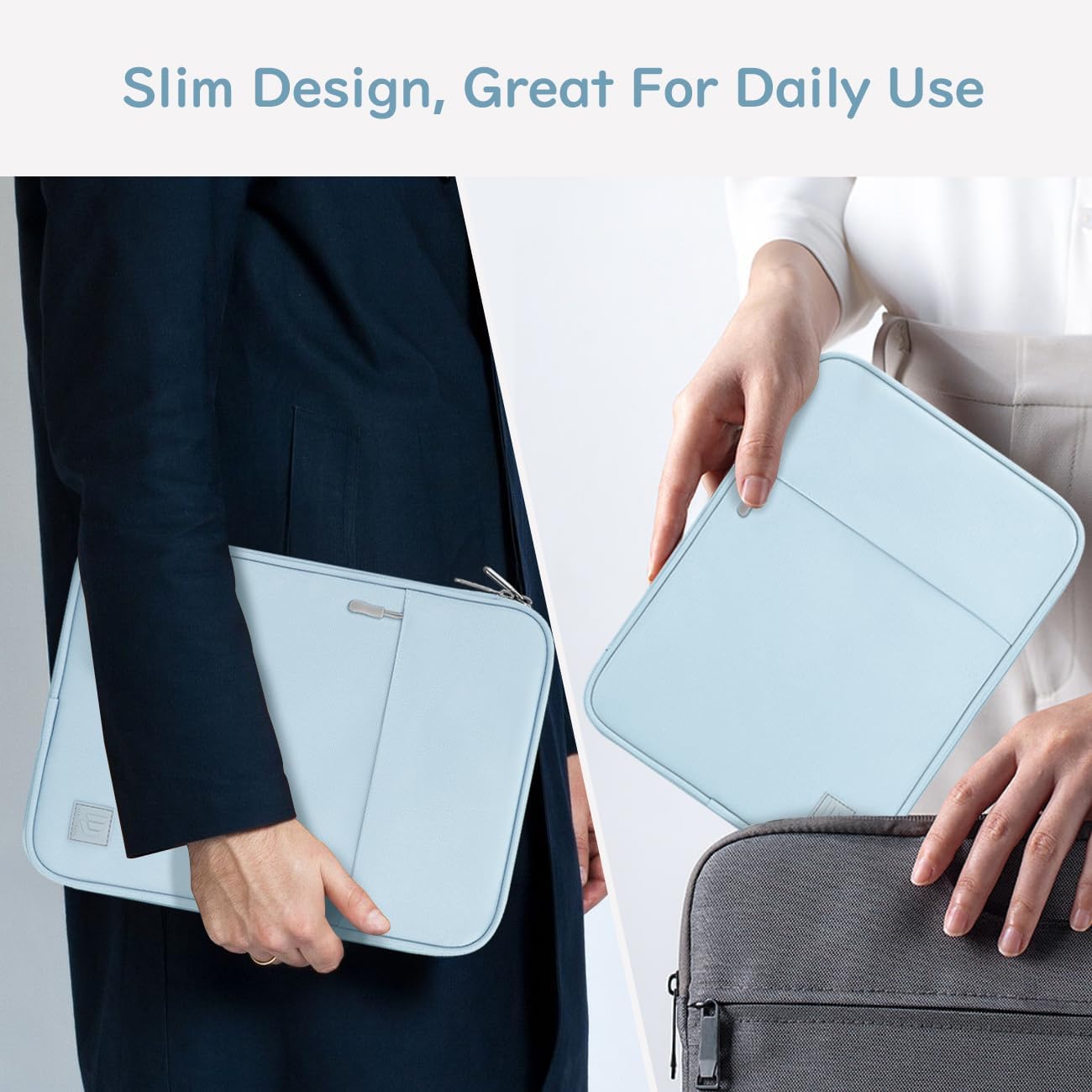 Dadanism 9-11 Inch Tablet Sleeve Padded Carrying Case for iPad (A16) 11th Gen 11", iPad 10th Gen 10.9", iPad Air M4/Pro M5 11", iPad Air 5/4, iPad 9/8/7th Gen, Galaxy Tab A11+ Plus 11", Blue