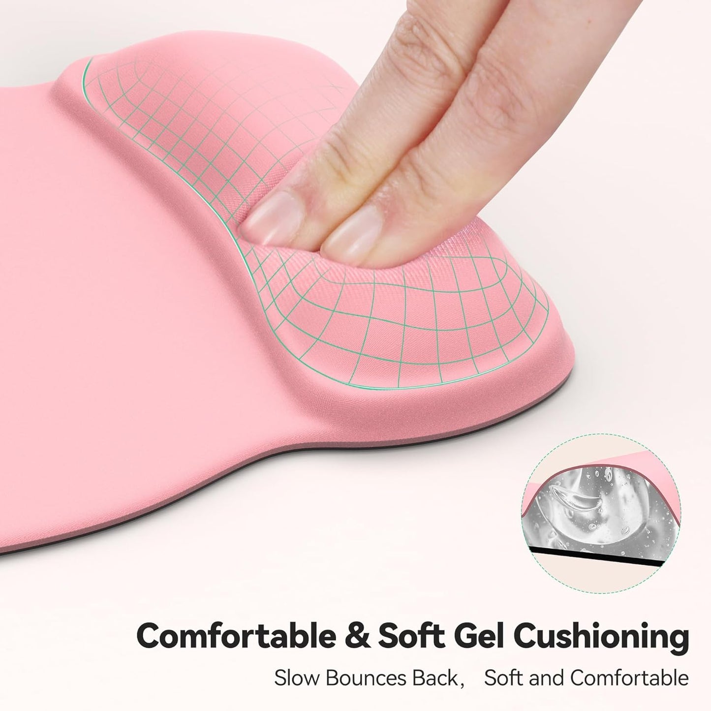 TECKNET Gel Mouse Pad with Wrist Rest, Ergonomic Office Mousepad with Wrist Support - Non-Slip & Smooth Surface Comfortable Desk Accessories Mat for Office, Gaming and Study - Gradient