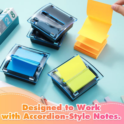 4 Pcs Pop up Sticky Notes Dispenser Sticky Note Holder Black Base Clear Top for 3 x 3 Inches Pad Holder for Acrylic Memo Organizer Fits Reminder School Office Home Store