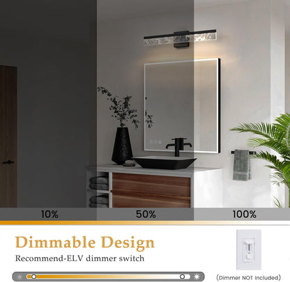 AIJIASI 39-Inch Brushed Gold Vanity Light Fixture, 28W Dimmable LED Modern Light Bar for Bathroom Mirror, Restroom, Bedroom (3000K)