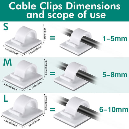Namalu 60 Pieces Mini Cable Clips Hooks Christmas Light Clips Self Adhesive Light Hooks Cord Clips for Desk Outdoor String Lights(Small,Black)