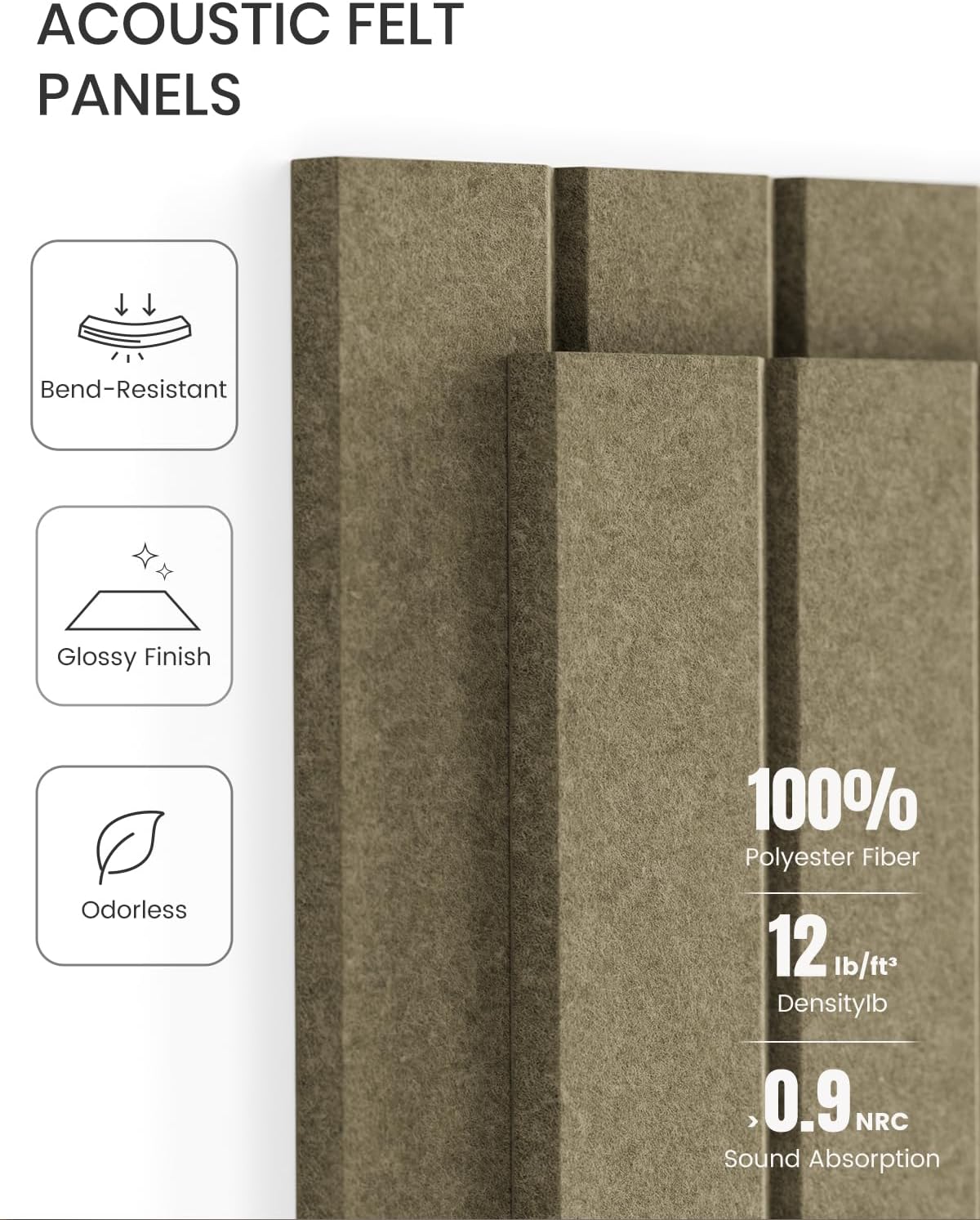 Fluxynara Large Felt Bulletin Board 48" x 36" Cork Board Alternative-12 Pack with 70 Safe Removable Adhesive Tabs, Cork Boards for Walls Cork Board for Home Office Classroom Pin Board (Oatmeal)
