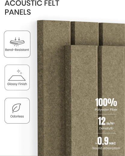Fluxynara Large Felt Bulletin Board 48" x 36" Cork Board Alternative-12 Pack with 70 Safe Removable Adhesive Tabs, Cork Boards for Walls Cork Board for Home Office Classroom Pin Board (Oatmeal)