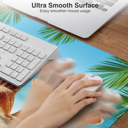 Wireless Charging Mouse Pad with Foldable Phone Holder, 31.5"x15.8" Large Desk Mat for Laptop/Keyboard, Waterproof Ultra-Smooth Surface, Non-Slip Base, Black