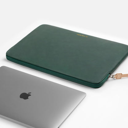 Comfyable Slim Protective Laptop Sleeve Compatible with 13/14 Inch MacBook Air & MacBook Pro M5/M4/M3/M2 Pro/Max 2026, Mac Travel Case, Laptop Pouch, Slim PU Leather Cover, Brown