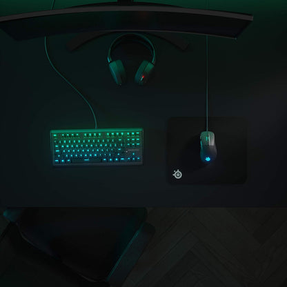 SteelSeries QcK Gaming Mouse Pad - XXL Cloth - Peak Tracking and Stability - Esports Mousepad - Never-Slip - Full Desk Coverage