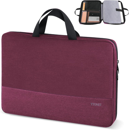 Ytonet Laptop Case, 15.6 inch TSA Laptop Sleeve Computer Bag Water Resistant Computer Case Carrying Cover Compatible for Lenovo, HP, Dell, Asus Notebook, Gifts for Men Women, Grey