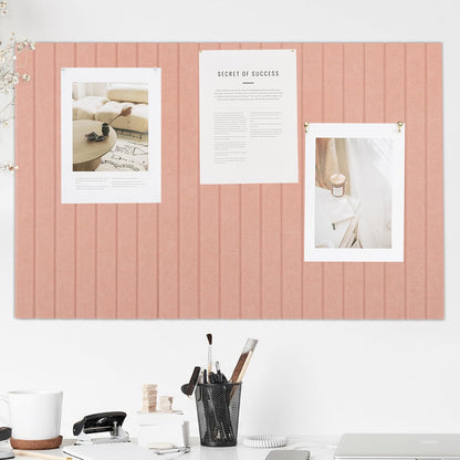 Large Felt Bulletin Board - Stylish Perfectly Sized 35" x 47" Cork Board Alternative for Office & Wall Decor – 12 Customizable Adhesive Tiles w/Golden Pins are Perfect to Display Your Photos